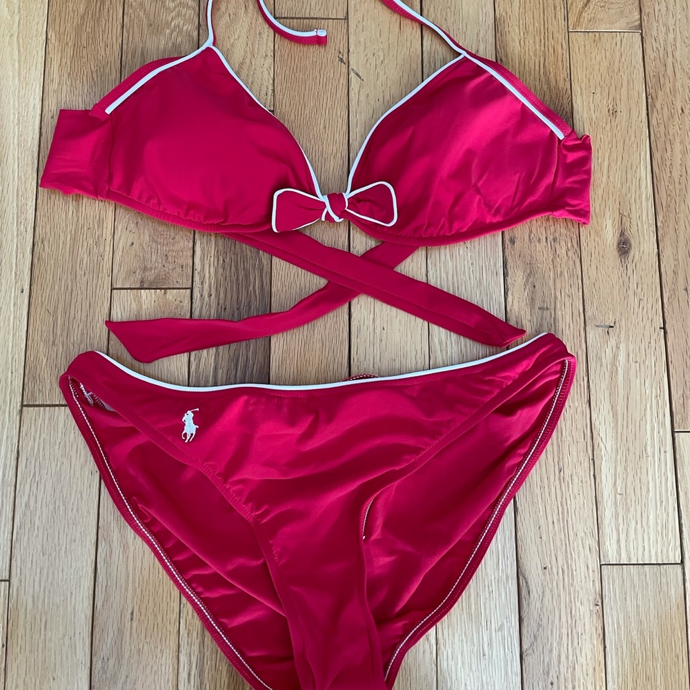 Polo Ralph Lauren Red Bikini Sz Small